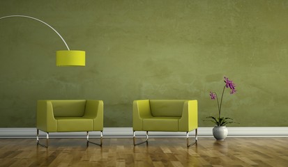 Wohndesign - grüne Sessel - 35535153