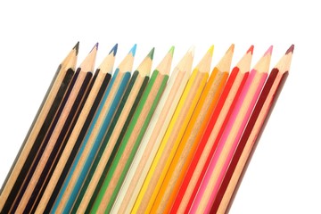 colored pencils (white background)