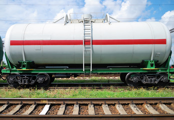 Fototapeta na wymiar railway tank with oil