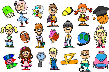 мультфильм детей, студентов