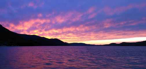 Beautifull sunset in Croatia Adriatic sea