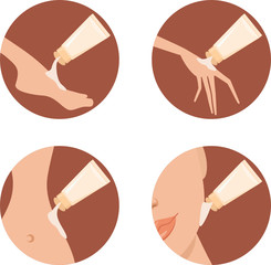 Cosmetic icons. vector