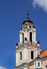 Fototapeta na wymiar Kościół katolicki w stylu barokowym, Wilno, Lithuaniaa