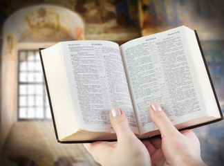 Holy Bible in the Hands