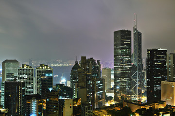 Fototapeta na wymiar Hong Kong at mid night