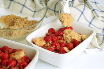 La préparation de crumbles