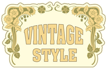 Vintage style label