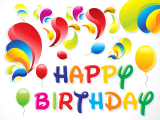 abstract colorful birthday card