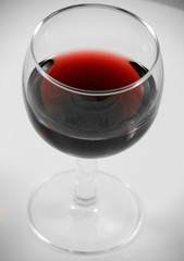 Red wine glass isolated