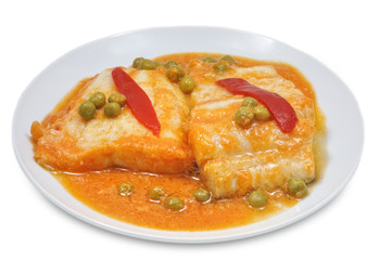Bacalao en salsa de tomate.