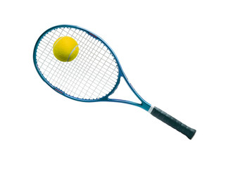 Tennis equipment: ball and racket