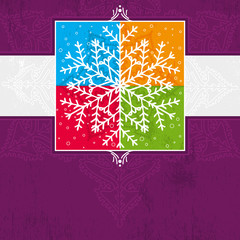 violet christmas background, vector