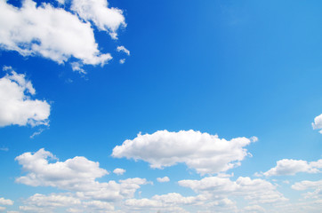 Naklejka na ściany i meble Blue sky clouds background. Beautiful landscape with clouds on sky 