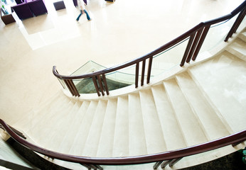 top view of stairs