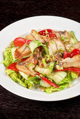 Salad of smoked eel