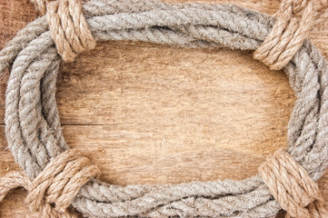 frame made of old rope