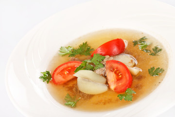 vegetable soup with beef