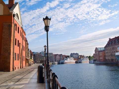 Embankment  of Motlawa river, Gdansk
