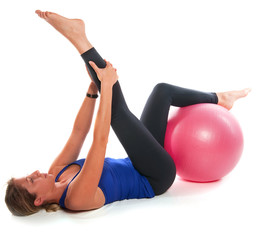 Obraz premium femme sportive - fitball