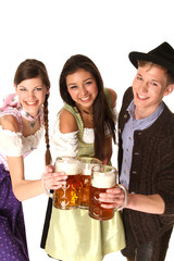 Gruppe auf dem Oktoberfest