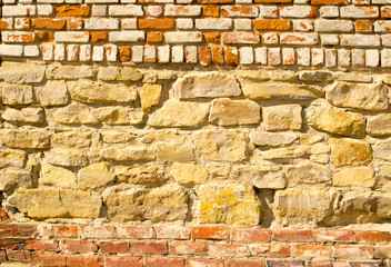 Stone and brick wall