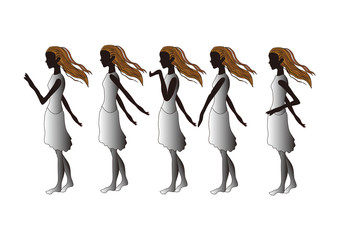 Fototapeta premium 少女の動き girl,walking