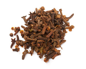 Seeds of a carnation on a white background