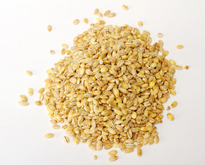 Pile of Pearl Barley isolated on white