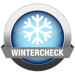 Button Wintercheck Schneeflocke