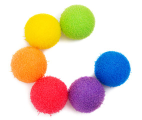 Semicircle from color soft balls