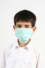 little boys and a mask