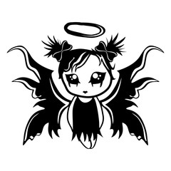Little angel girl vector