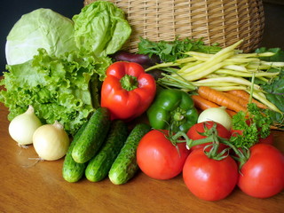 fresh vegetables on a table
