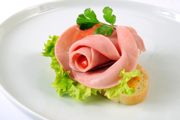 Served ham