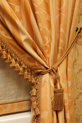 curtain of yellow color