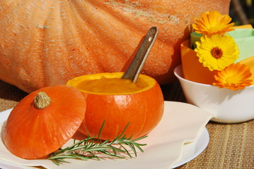 Kürbissuppe Serviervorschlag