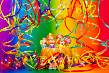Fototapeta na wymiar party decoration and rainbow background
