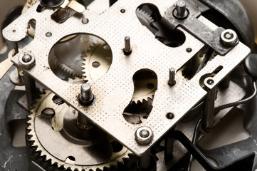mechanism clockwork close up
