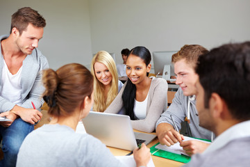 Fototapeta premium Studenten lernen gemeinsam