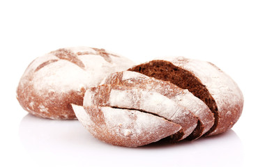 Bread isolated on white