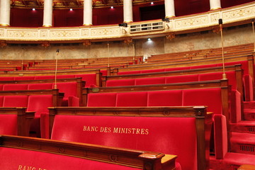 Assemblée nationale, Hémicycle du Palais Bourbon à Paris