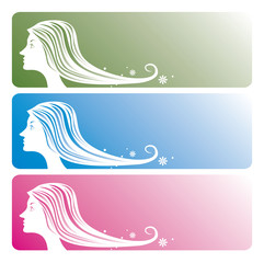 女性　髪　付箋