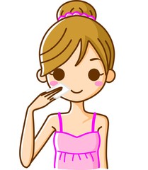 肌の手入れ　イラスト