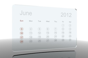 3D Glass Calendar - June 2012