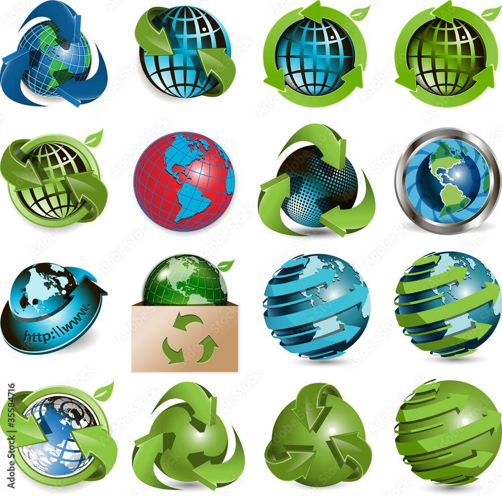 Sticker icons globe