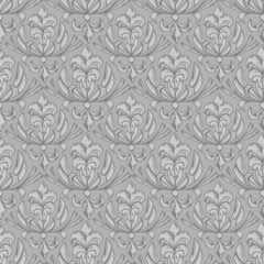 Seamless pattern vector illustration with floral ornaments