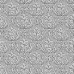 Foto op Aluminium Seamless pattern vector illustration with floral ornaments © Alex Ciopata