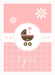 Baby card - girl