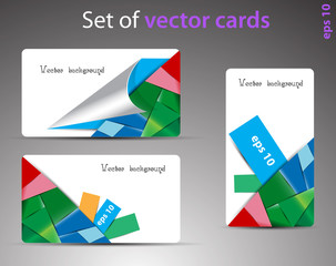 Set of cards vector