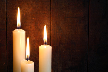 Fototapeta na wymiar Three Candles